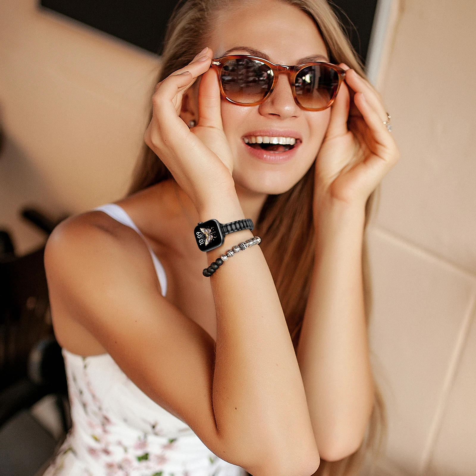 Slim Stainless Steel for Apple Watch band 40mm 44mm 46mm 49mm 38mm 41 42 45mm Metal Bracelet iWatch series 10 9 se Ultra2 strap