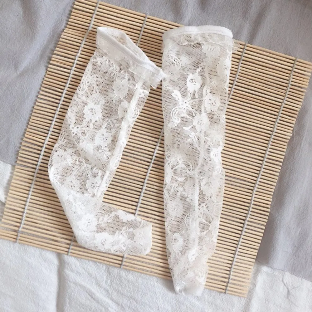 Baby Princess Lace Tube Socks Female Baby Lace Stockings Summer Girl Lace Knee High Sock Lace Flower Stocking