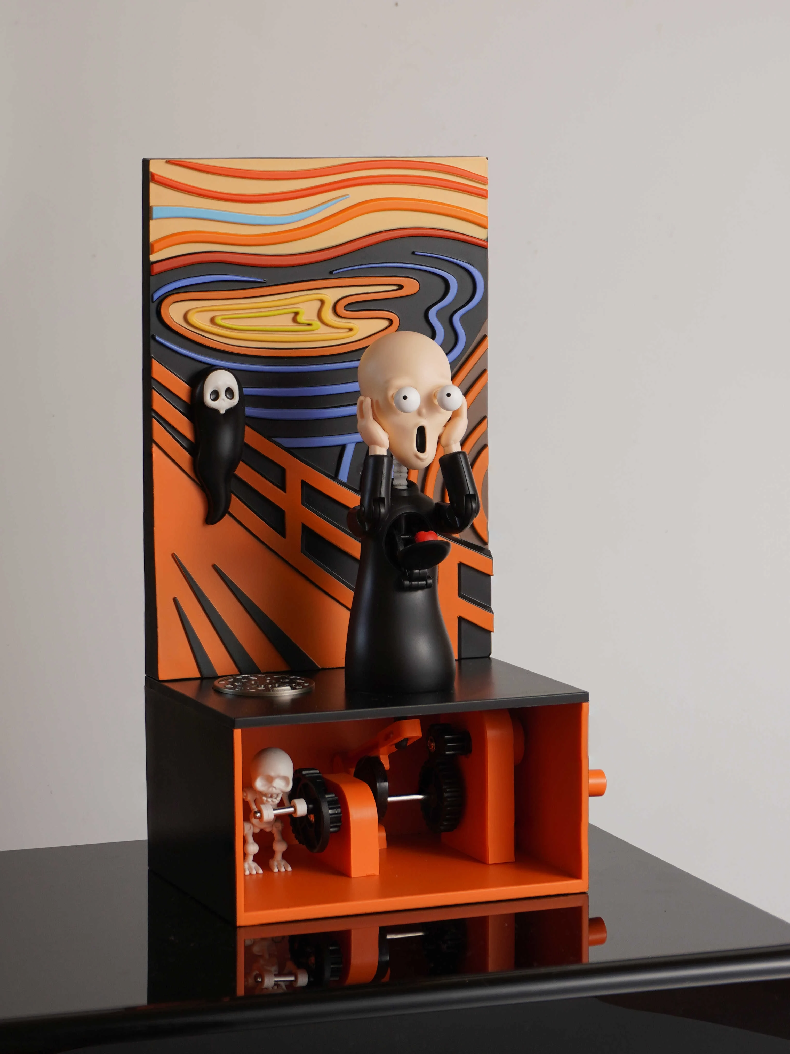 

Moving Toy Art History Series Hand Cranked Mechanical Scream Figurine Quirky Trendy Toy Gift Collectible Action Figure