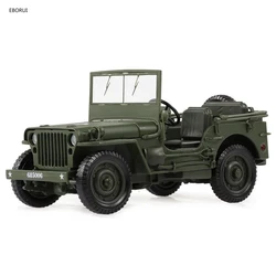 EBORUI 1:18 Mini Military Jeep Car Model Diecast Classic Car Army Jeep Toy Retro Metal Collection Transport Vehicle 685006