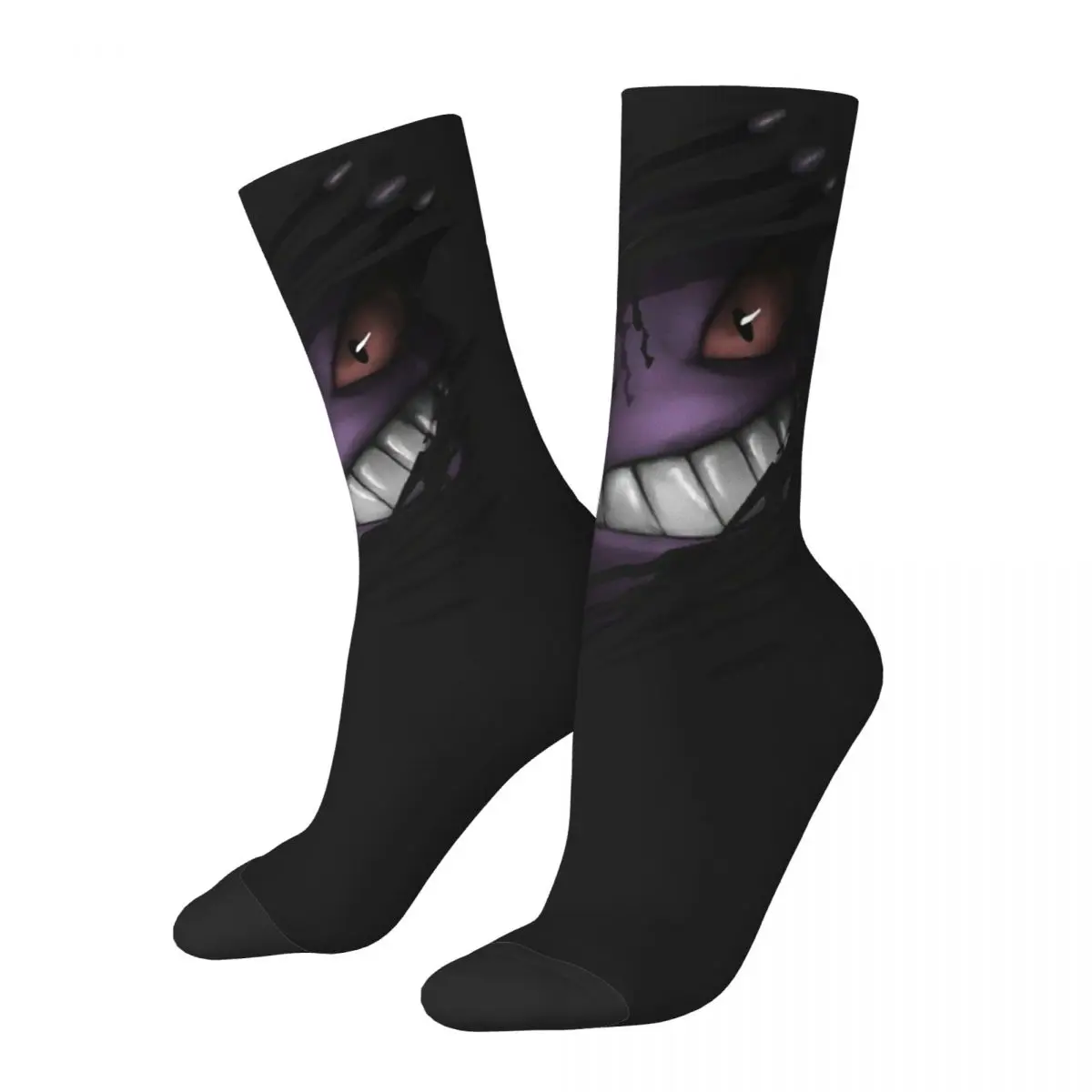 3D printing cosy Unisex Socks,Windproof Monster Face Interesting Four Seasons Socks