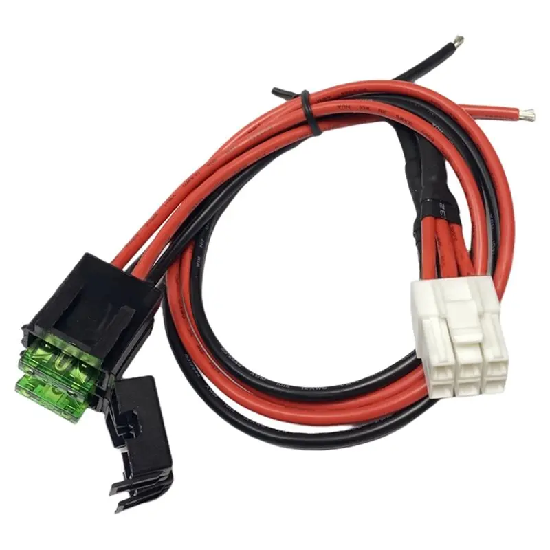 Y44A Shortwave Radio Power Cable 12AWG 30A Fuse 1M for ICOM IC-F7000 IC-M802 for Yaesu FT-1000MPMARK5 DC Power Cord
