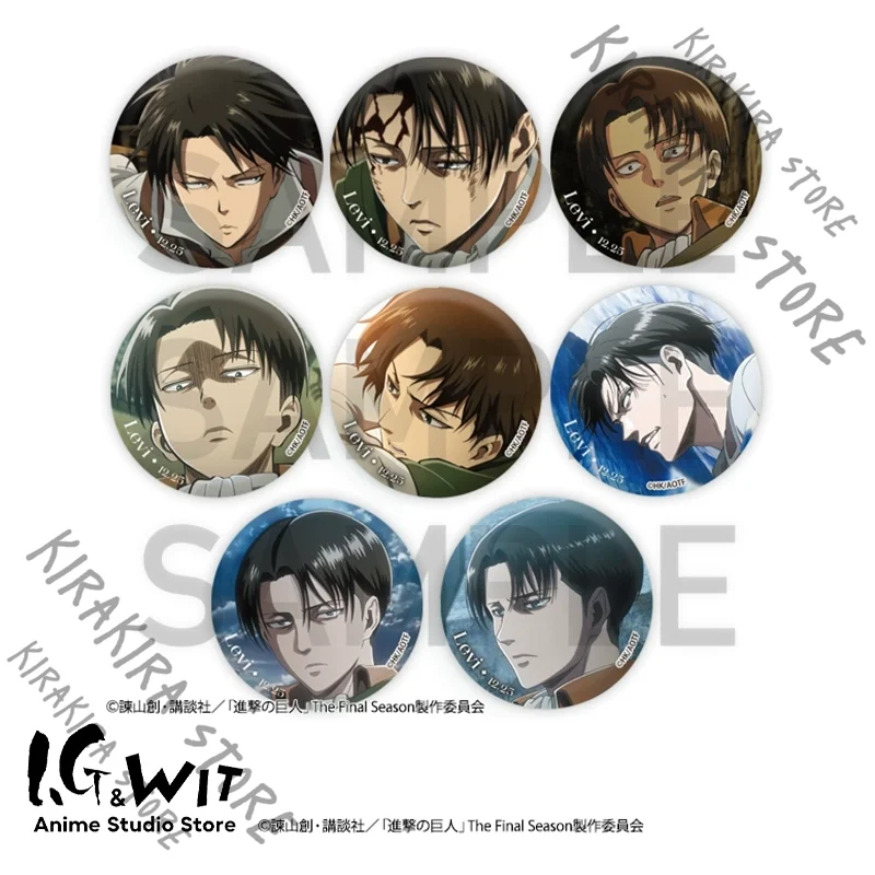 

Attack on Titan Winter Expo series Official Tinplate Badge Levi Ackerman Cosplay Genuine Emblem Brooch Breastpin Ornaments