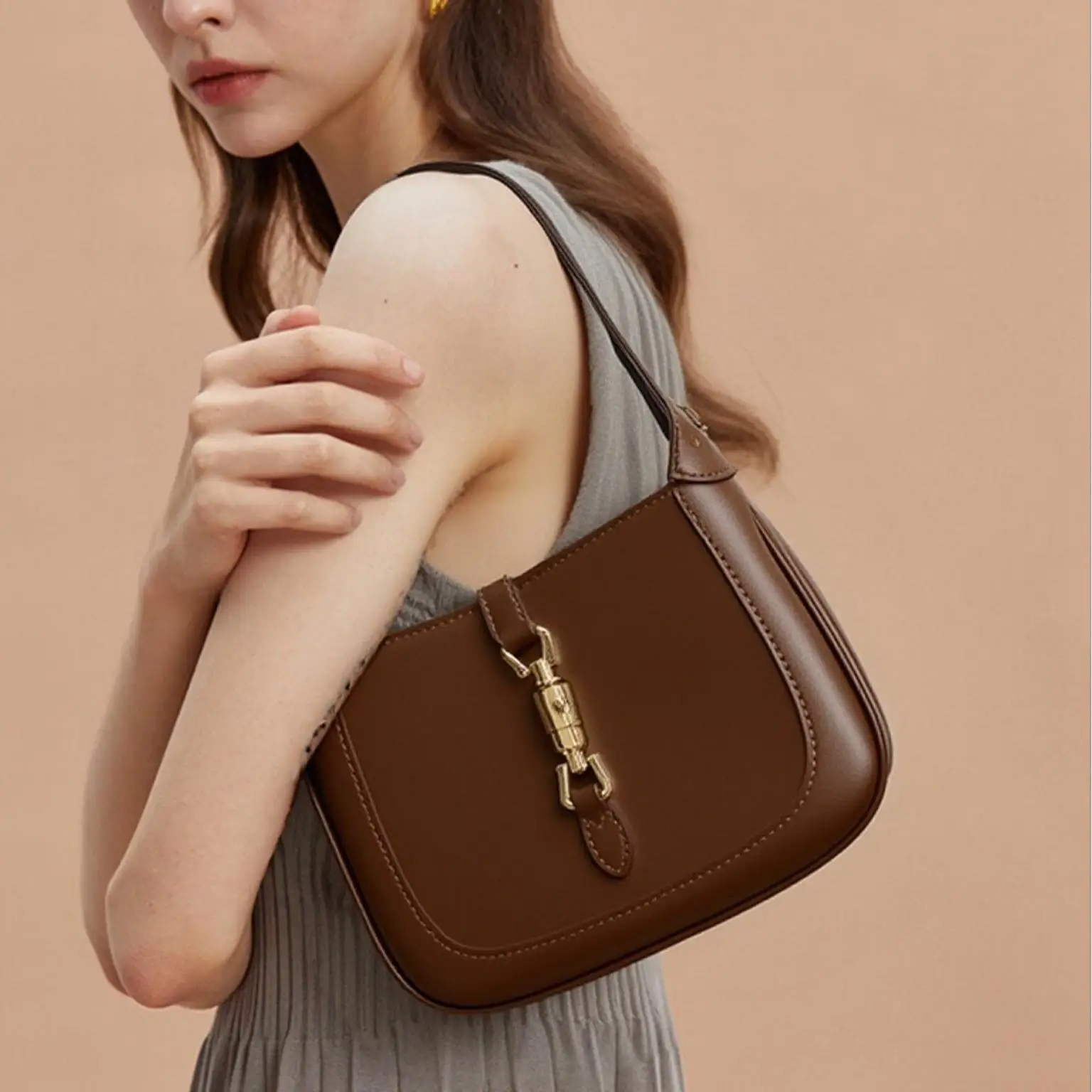 

Новые роскошные брендовые кошельки и сумки, дизайнерские кожаные сумки через плечо для женщин, модная сумка под мышками, основная новинка