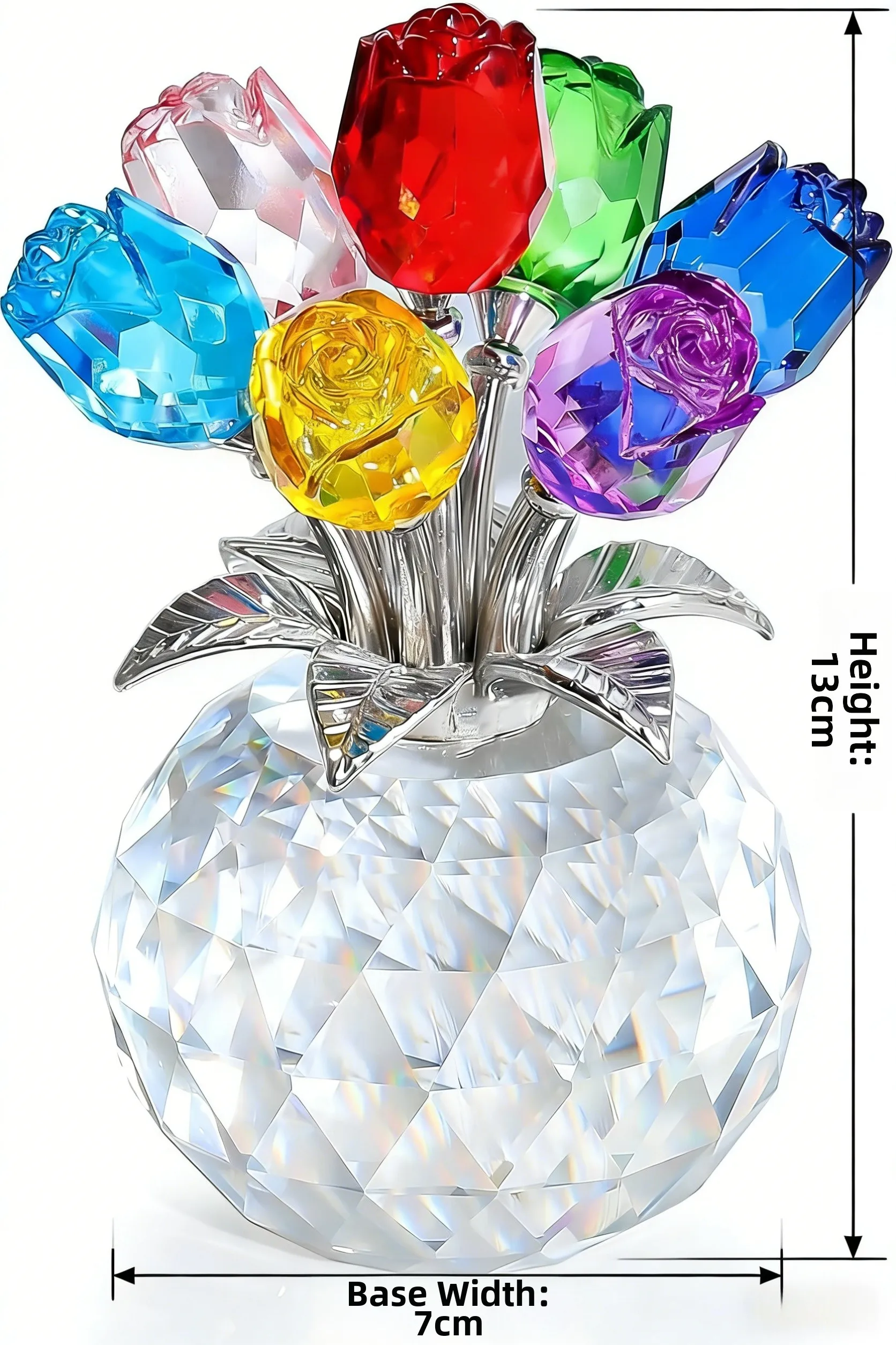 Hand-Finished FOR CRYSTAL Ornament for Adding Refined Visual Interest to Bookshelves Desks or Side Tables Hand-Finished