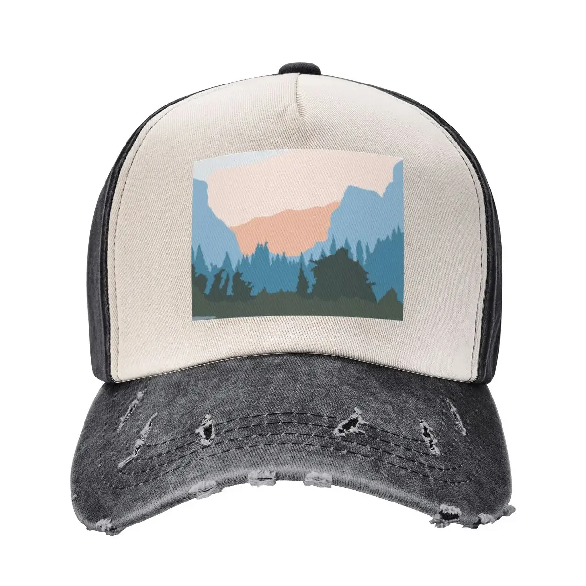 surfaces the band artwork of mountain landscape Baseball Cap Ball Cap Streetwear fashionable Caps Male Women's