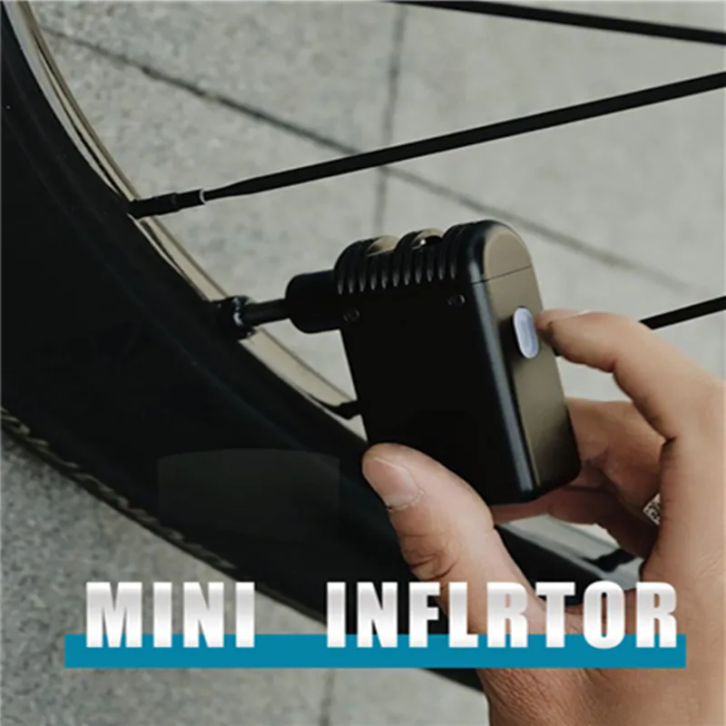 Portable Pocket Bike Electric Air Pump Rechargeable And Compressed Tire Inflator Motorcycle Riding Bicycle Pump 100PSI