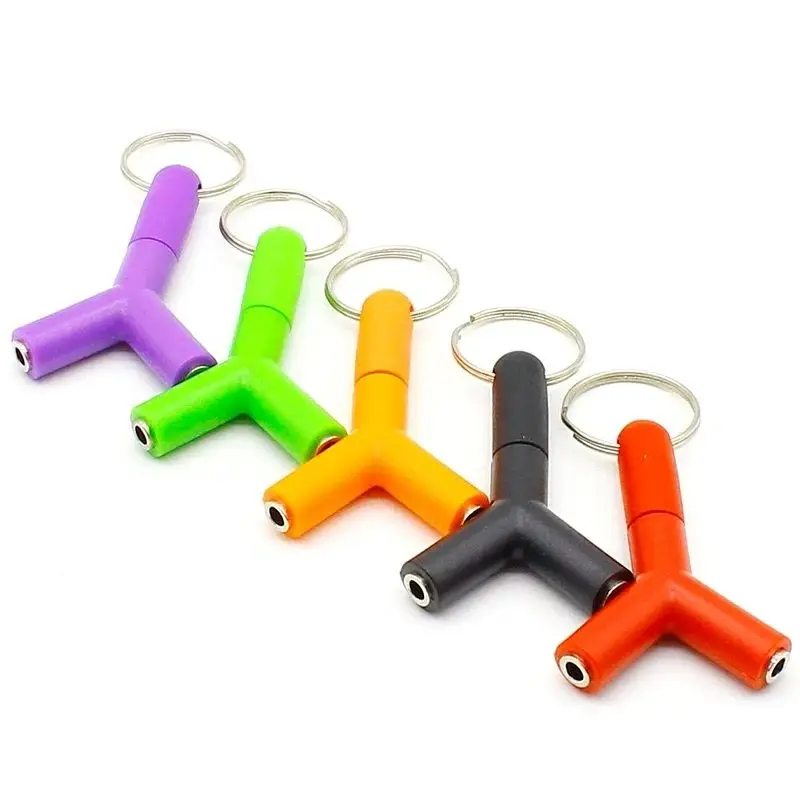 1pc Y Type 3.5mm Headphone Male To Dual Female Audio Cables Headphone Splitter Adapter Plug Stereo Earphone Splitters Connectors