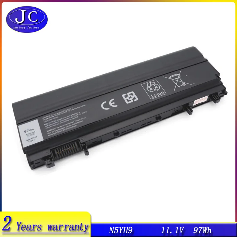 

JCLJF New N5YH9 Laptop Battery for DELL Latitude E5440 E5540 VJXMC VV0NF VVONF 0K8HC 7W6K0 CXF66 0K8HC 9CELL 11.1V 97WH