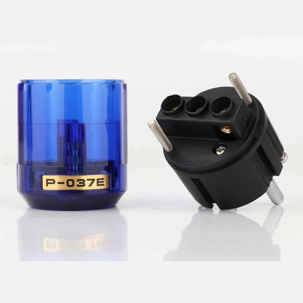 P037ER 1 زوج الروديوم مطلي P-037E الاتحاد الأوروبي Schuko قابس طاقة C-037 IEC موصل ل Hifi الصوت لتقوم بها بنفسك Schuko التيار المتناوب سلك الطاقة كابل