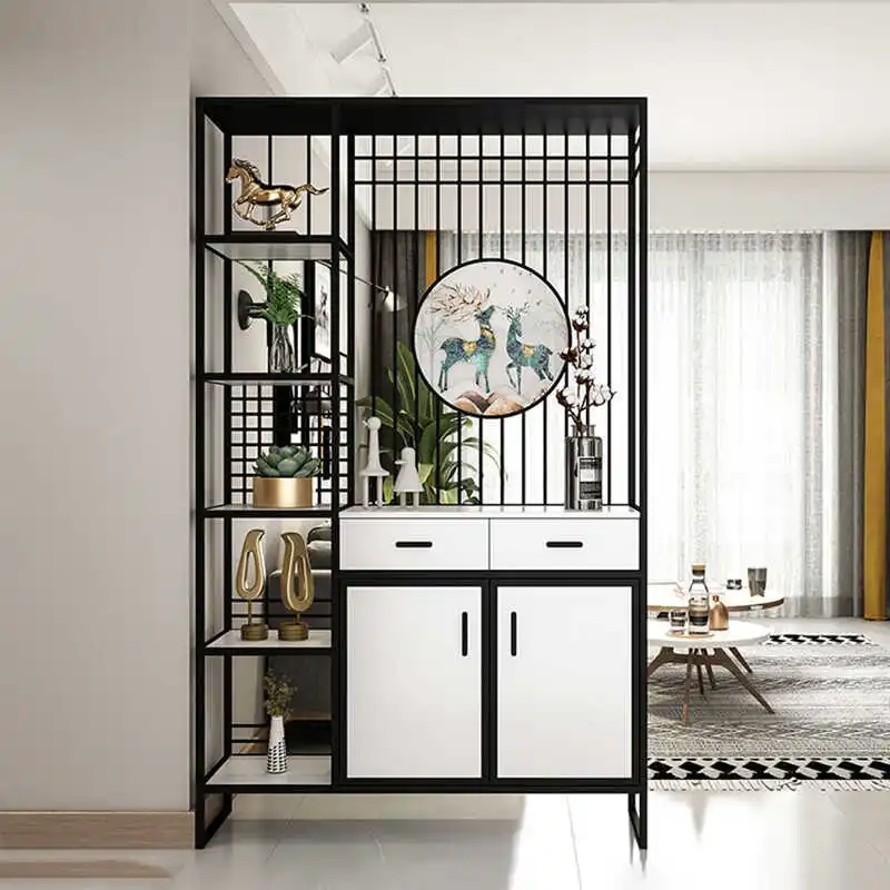

Light luxury home entrance cabinet shoe cabinet with drawer integrated screen living room partition door cabinet modern