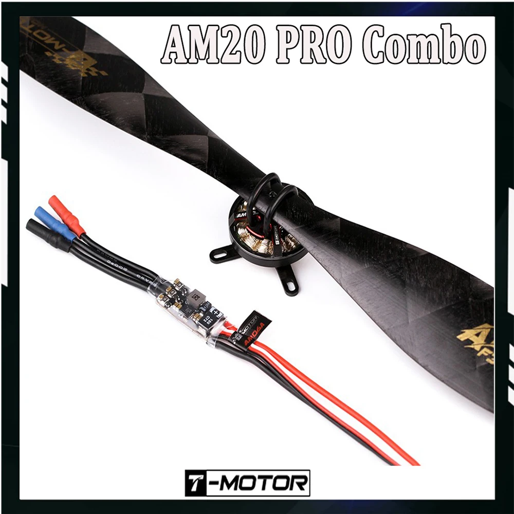 

T-MOTOR AM20 PRO Combo (AM20 Brushles Motor + AM06A ESC + T10x3.1 / FS10x3.1 Prop) For RC Fixed-Wing Airplane Drone
