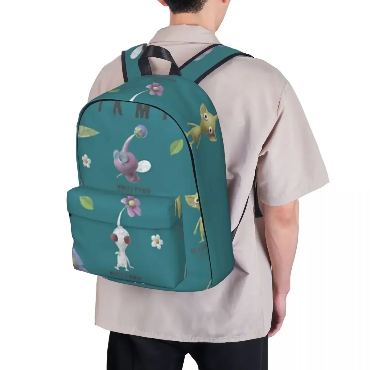 Sac à dos Pikmin pour femme, cartable pour garçons et filles, sacs d'école pour étudiants, sac à dos pour ordinateur portable portable portable, sac initié, mode