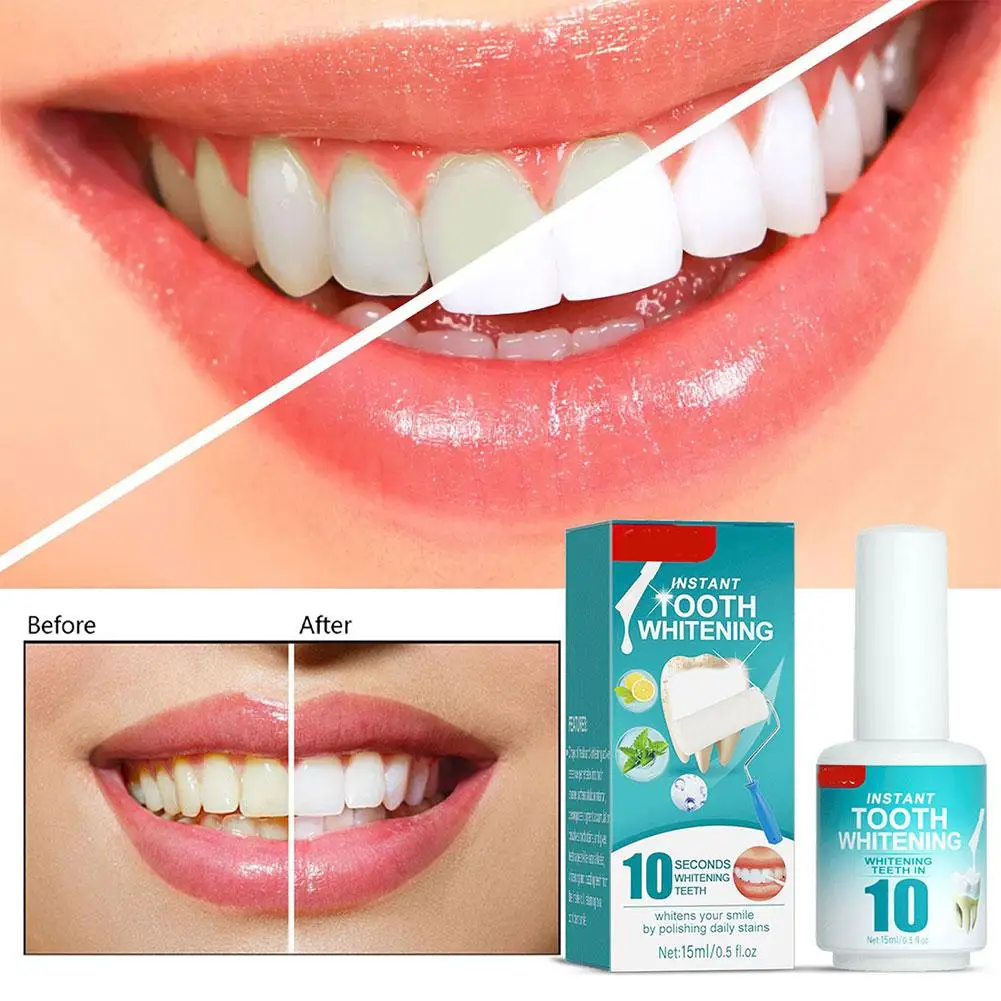 15ML Lnstant Teeth Whitening Paint Whitener Bleach Corrector Stains Tooth Hygiene Colour Oral Remove Plaque Care