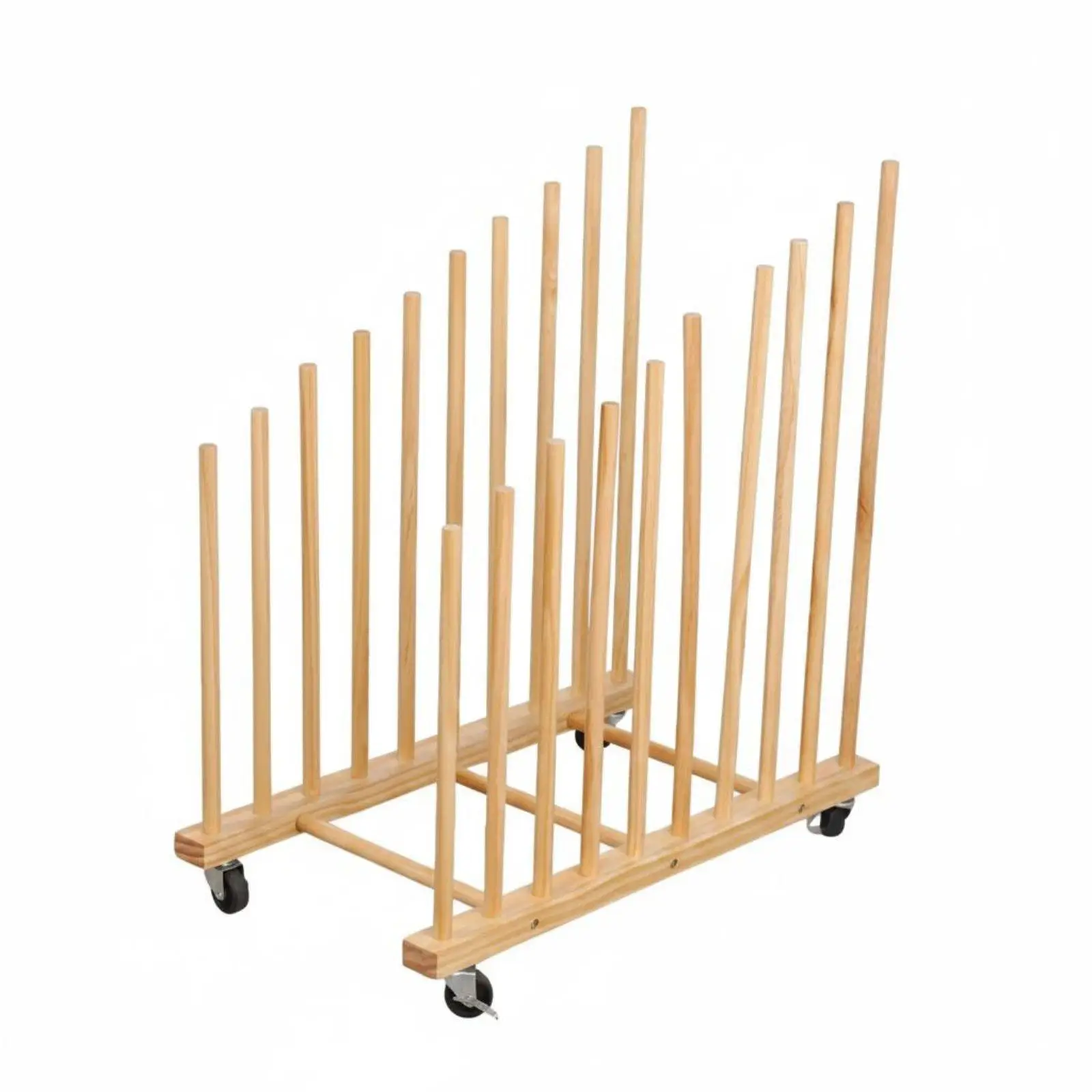 Mobile Art Drying Rack Large Capacity Mobile Artwork Display Intended
