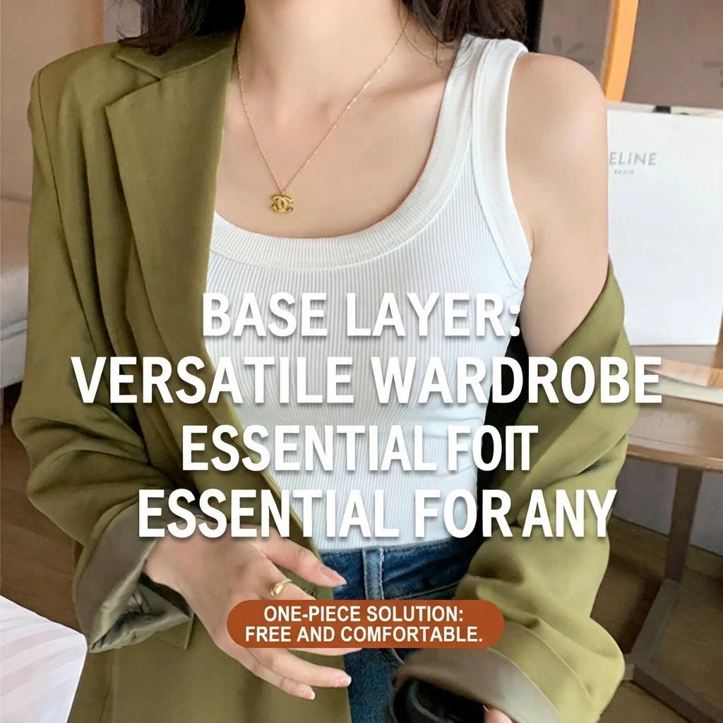 Women Sleeveless Tank Top Viscose Slim Fit Solid Color Summer Commuter Camisole Vest Simple Style Inner Outer Wear