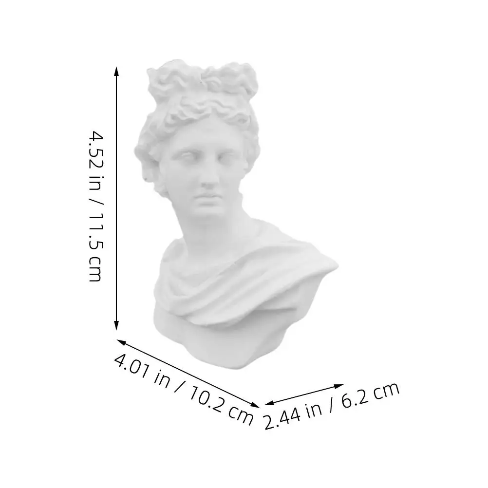 Resin Statue Apollo Sculpture Decorative Desktop Craft Beautiful Appearance Home Office Decor Bust Figurine