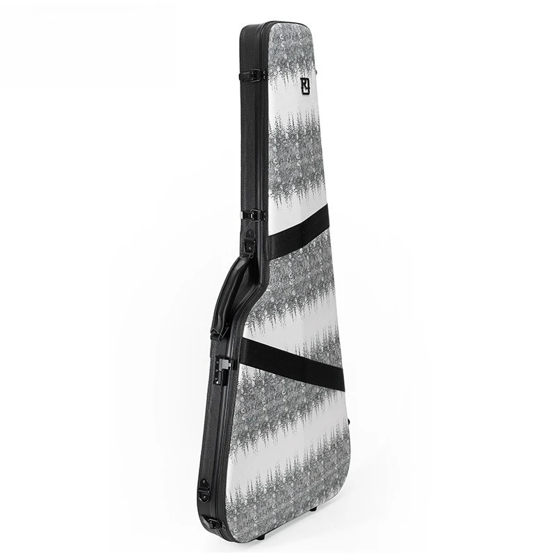 White Electric Guitar Case, High-End Fiberglass Hard Shell, Fashionable and Durable, Protective Guitar Box