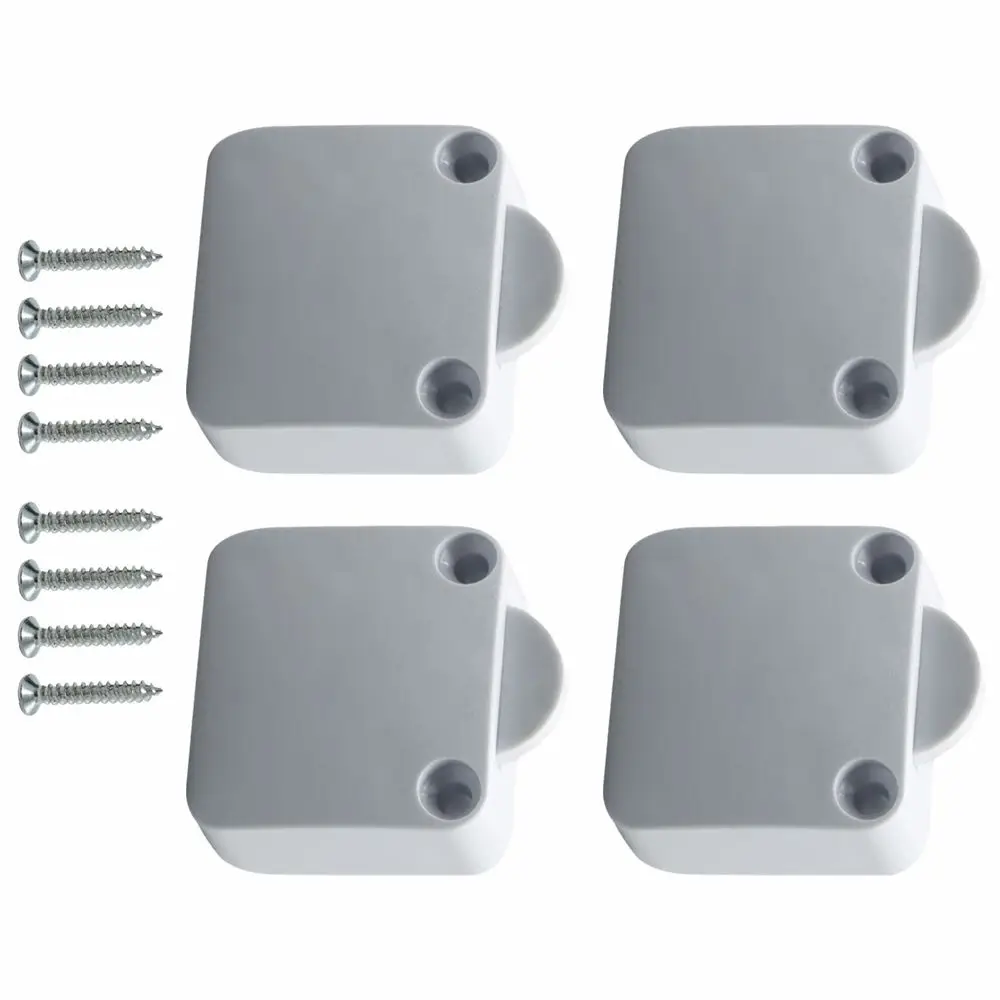 White Electrical Tobin Pantry Switch 4PCS For Cupboard Cabinet Door Light Closet With Screws For Pantry Closet Cupboard