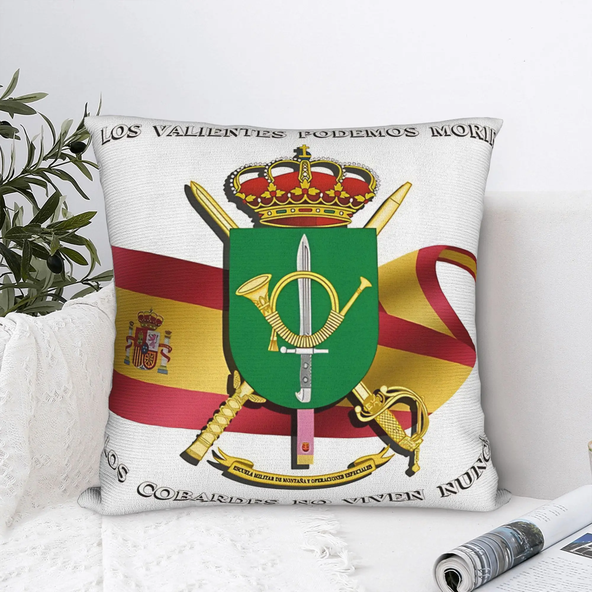 Spain Military Mountain School and Special Operations Pillow Cover  Custom Cushion Cover Pillow Case For Office Car Home Decor