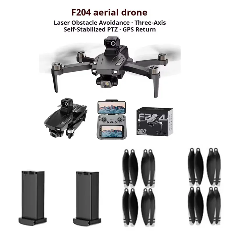 F204 GPS RC Drone Spare Parts F204 Screen Drone 7.4V 2200Mah Battery/propeller F204 Drone Battery F204 Battery Blades F204 Toy
