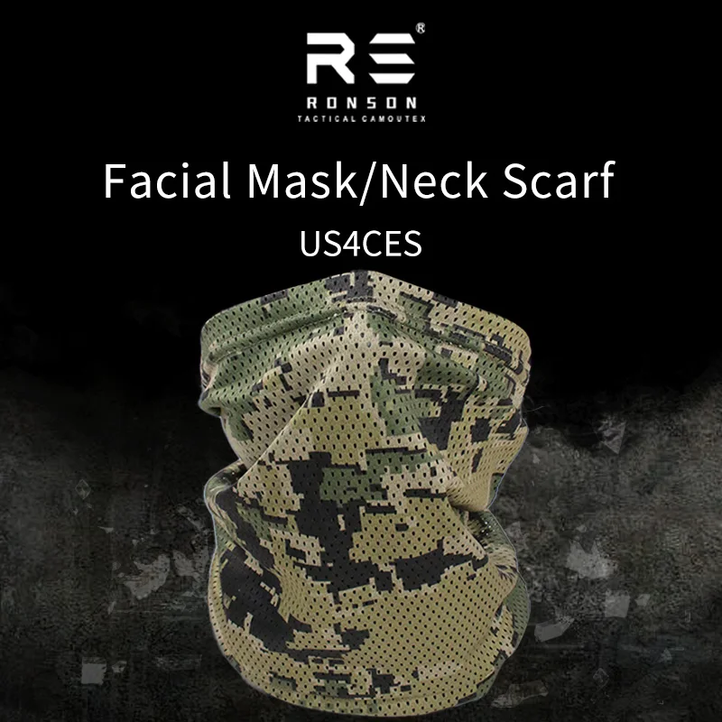 

Мексиканский камуфляжный сетчатый шейный платок US4CES, тактическая уличная маска для лица для верховой езды с солнцезащитным шарфом и чехлом на голову