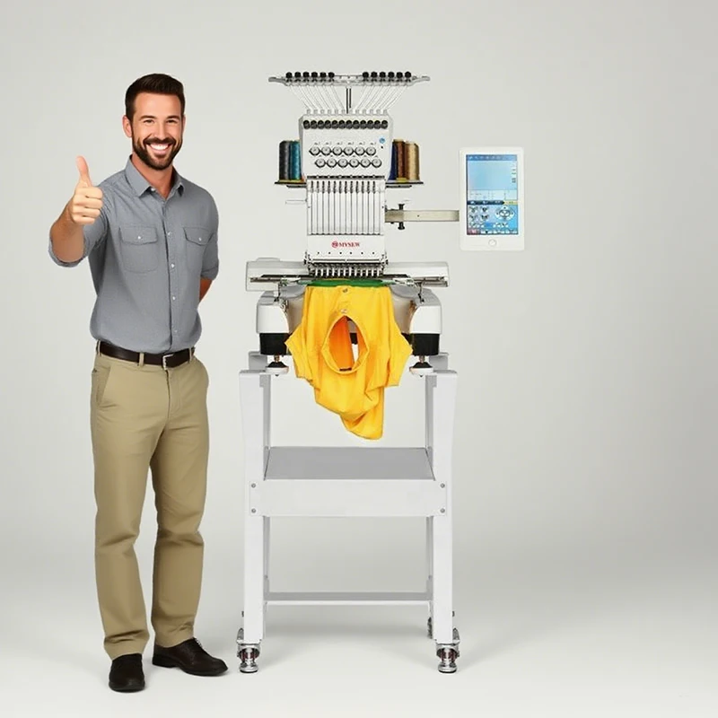 MFS1200 Computer Computerized Embroidery Machine Automatic Color Change High Speed Single Head Industrial Embroidery Machine