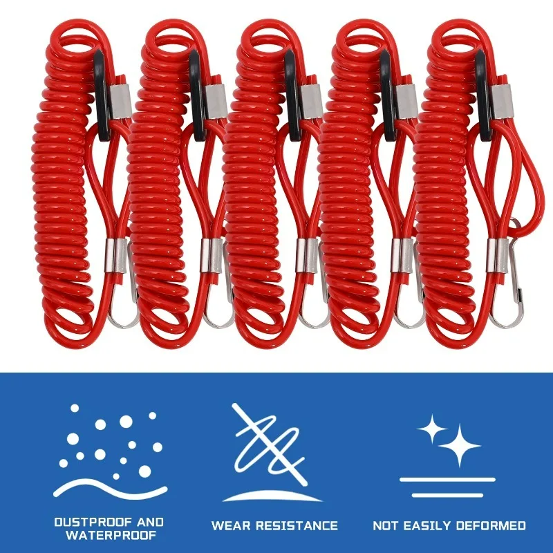 Interrupteur d'arrêt pour moteur de bateau, interrupteur d'arrêt d'urgence, corde de sécurité pour moteurs hors-bord de bateau à moteur, équipement de sécurité pour bateau