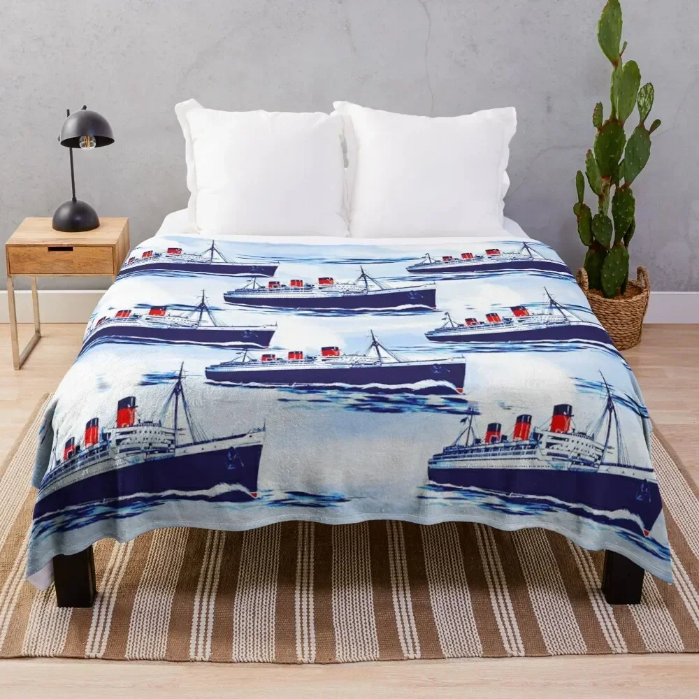 Boat Scrub Cap Pattern Throw Blanket Soft Big Hairys Blankets