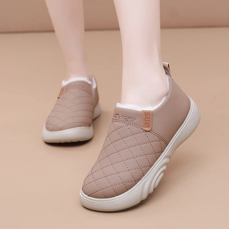 2025 冬の新作女性用フリース裏地付きカジュアルシューズ軽量で快適な暖かく耐久性のあるアウトソール送料無料女性用靴