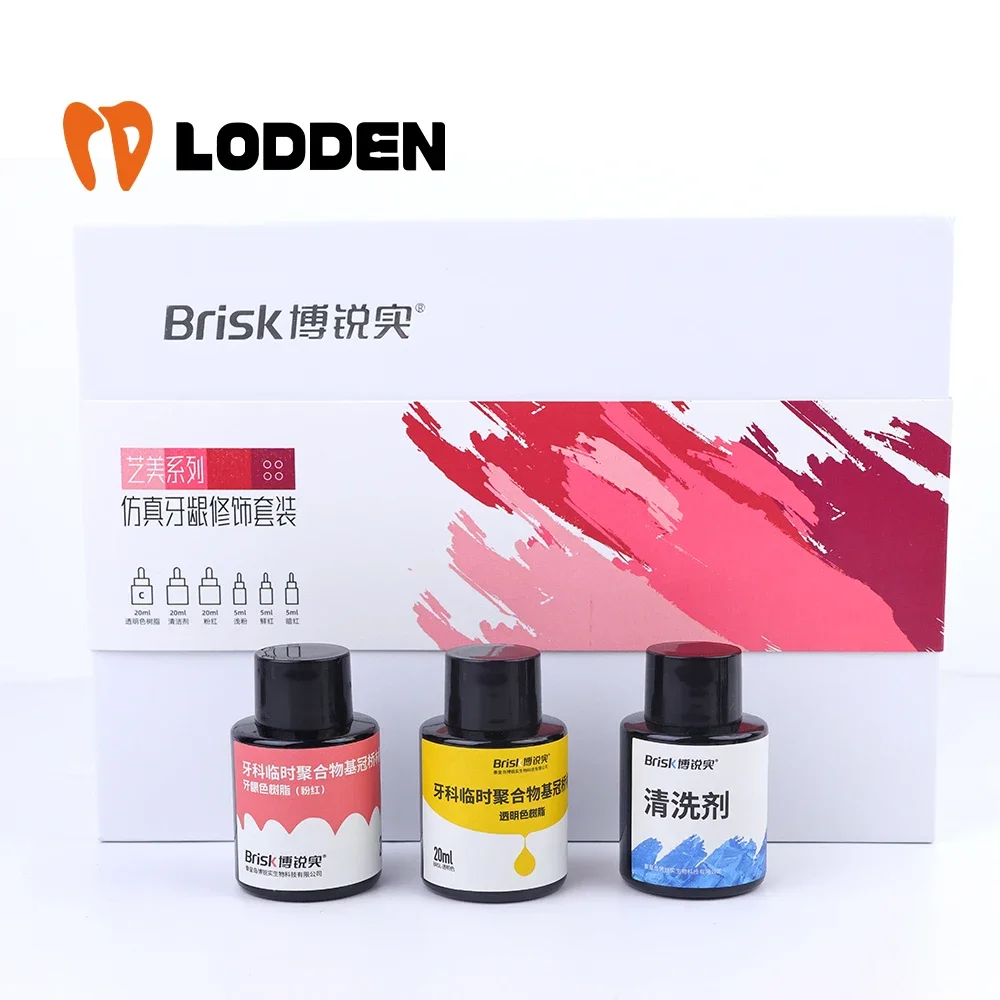 

Lodden Dental Light Curing Stain Glaze Dental Lab Polymerised Porcelain Staining Temporary Polymer-based Crown Bridge Materials