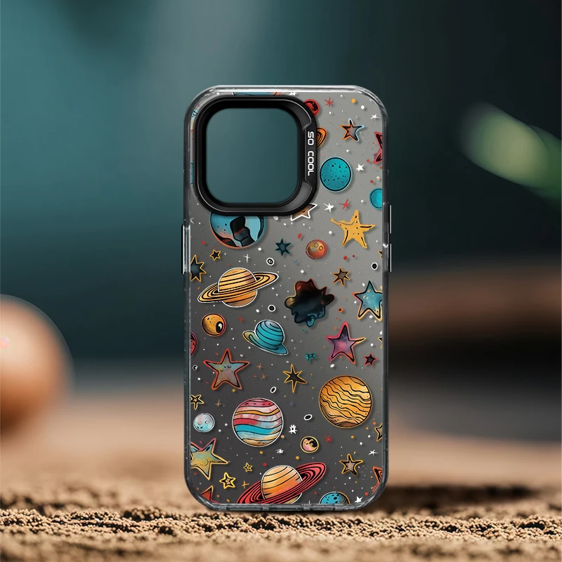 

Защитный чехол для iPhone 16 Pro Max E 15 Pro 14 13 Plus 12 11 Pro, устойчивый к падению и царапинам задний чехол Y2K New Star World Case