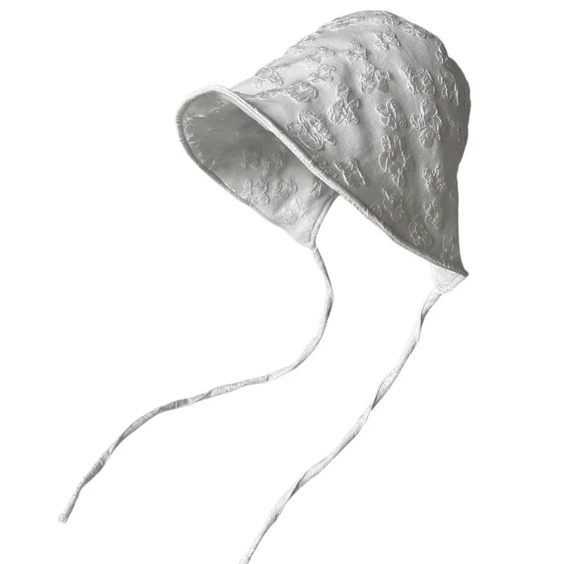 

Breathable Strap Large Brim Bucket Hat UV Protection Face Slimming Big Head Circumference Outdoor Sun Hat