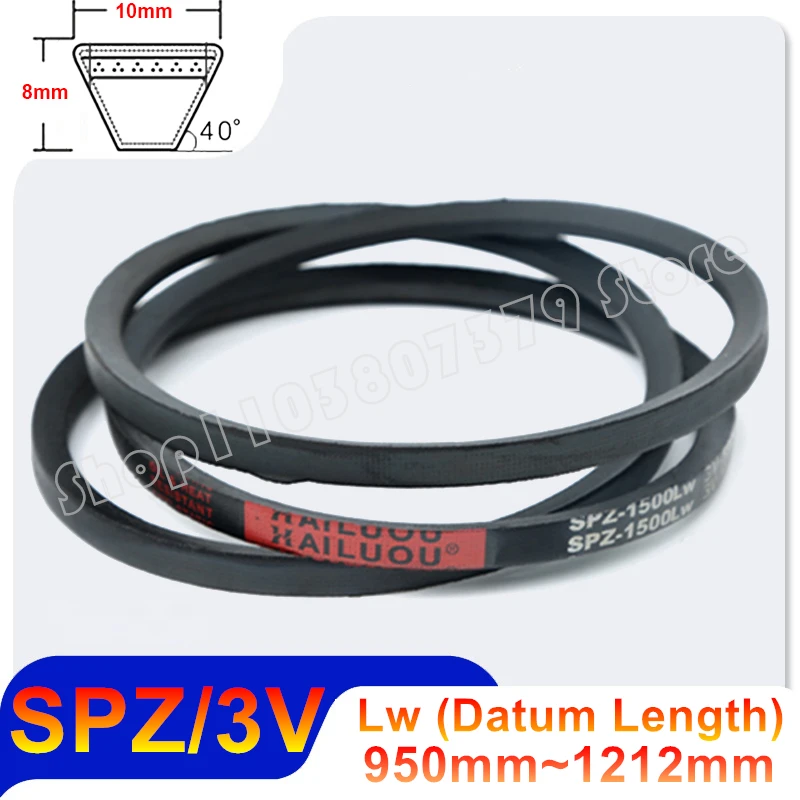 Type SPZ 3V Rubber V Belt Narrow Transport Strap Drive Conveyor Belts 950 982 990 1007 1024 1047 1067 1092 1110 1140 1168 1212mm