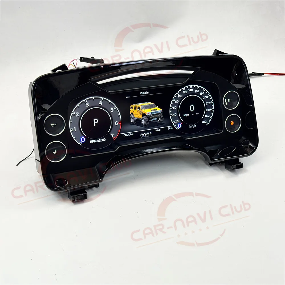 12.3 Inch Digital Virtual Cockpit LCD Instrument Cluster For Hummer H2 2008 Up Wireless CarPlay Android Auto Dashboard Display