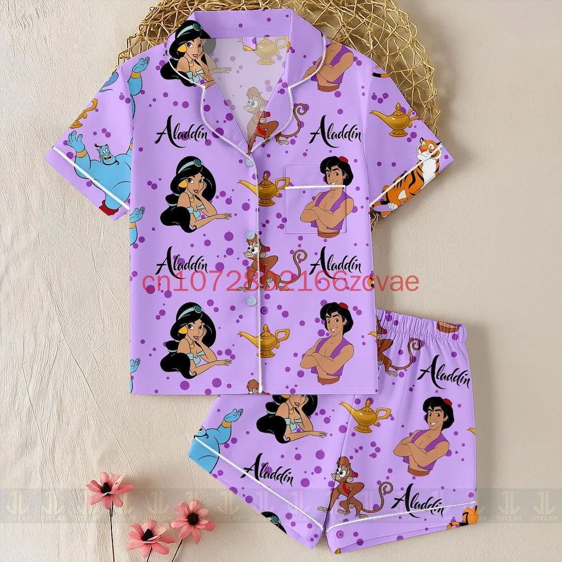 

Disney Villains Maleficent Ursula Pajama Set 3D Printed Casual Home Fashion Men's And Women's Short Sleeve Shirt Pajama Set