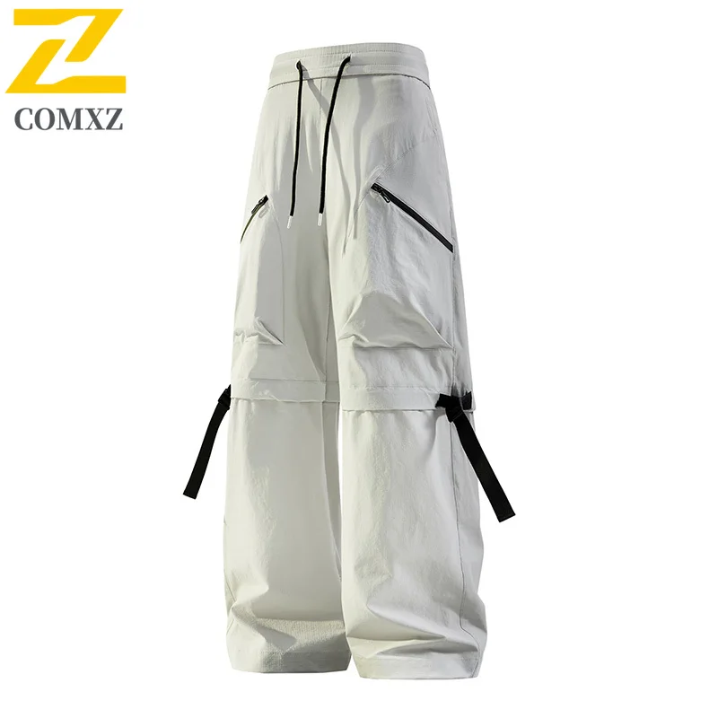 メンズカーゴパンツ 2025 新秋のファッションルーズ速乾軽量ズボンサイクリングキャンプ山探検スウェットパンツ