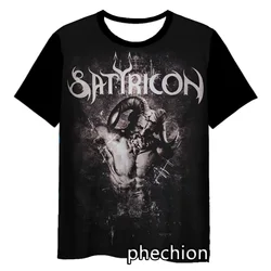 phechion New Fashion Men/Women SATYRICON BAND 3D Print Short Sleeve T-Shirt Casual Hip Hop Summer T Shirt Tops S238