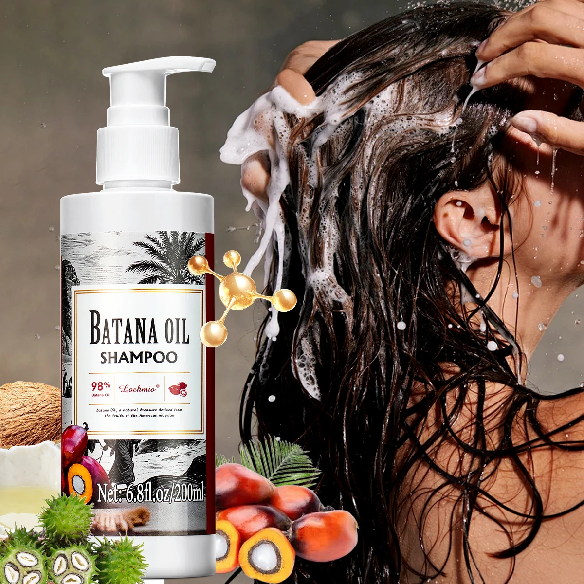 Batana Oil Shampoo Deep Cleansing Nourishing 2-in-1 Shampoo Strengthen Moisturizer Hair Anti Loss Nourishing Products for Women