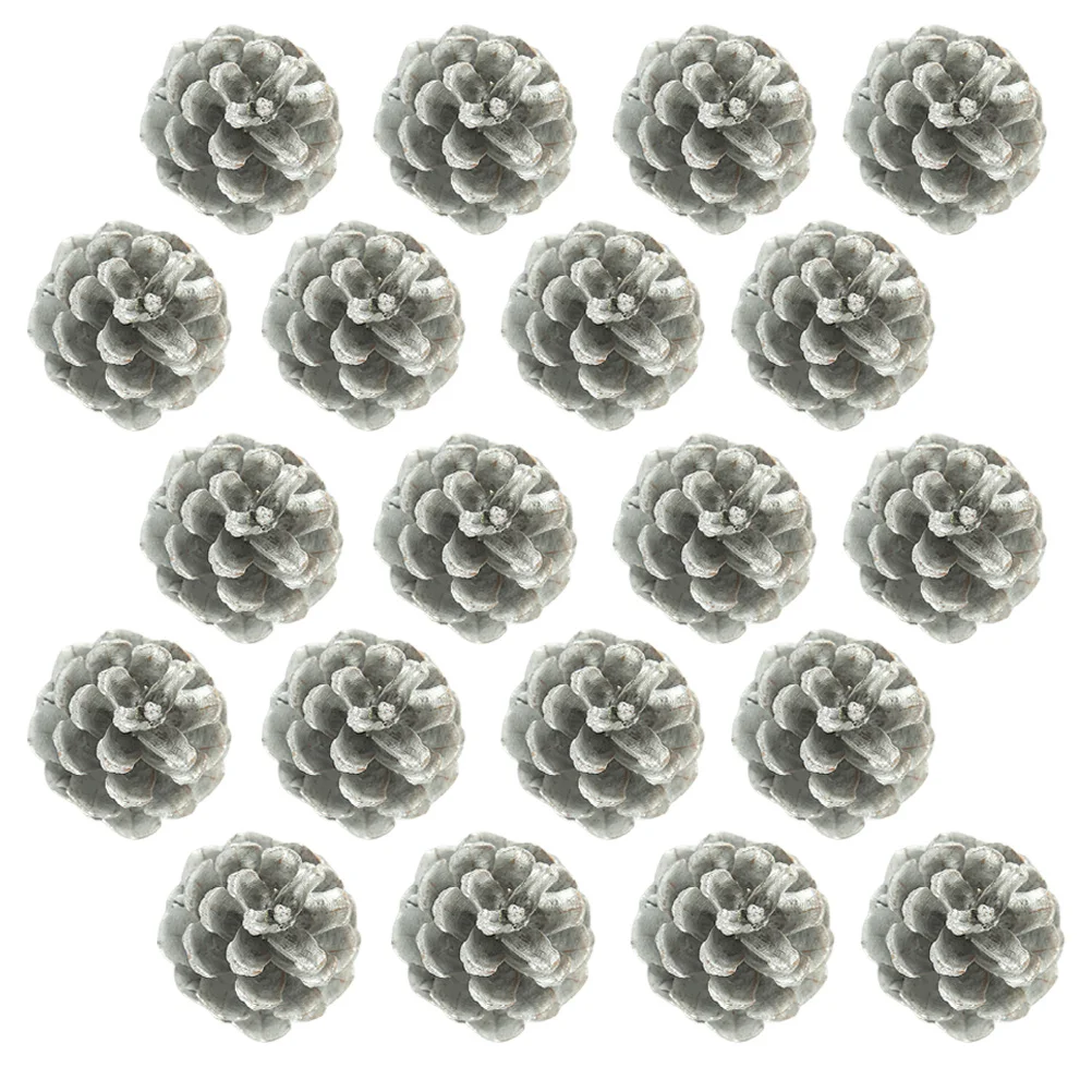 

20 pcs Dried Natural Pine Cones Decorative For Christmas Diy Crafts Artificial Pinecone Supplies Simulated Acorns Fake Pinecones