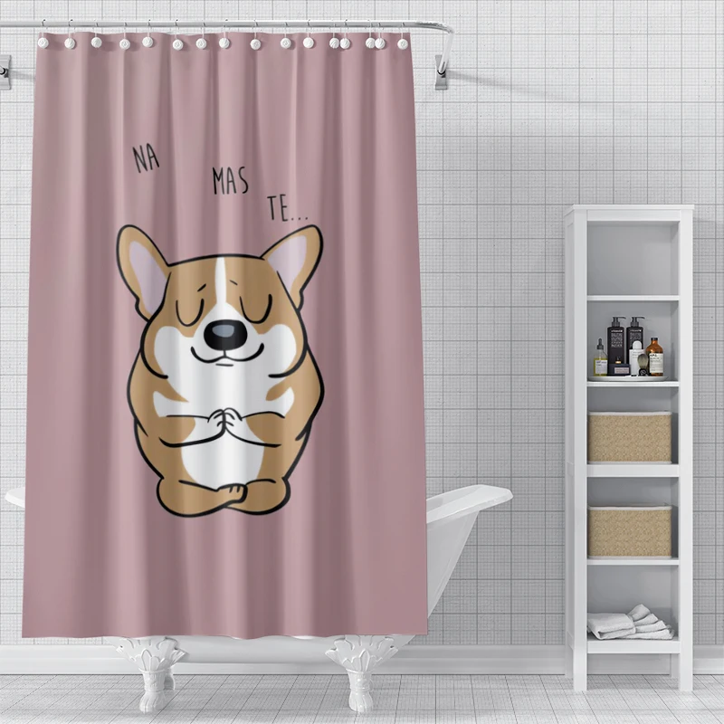 Home Dusch vorhänge für Badezimmer wasserdichten Stoff modernen nordischen Stil Bad Vorhang 180x200 240x180 niedlichen Hund lustig kawaii