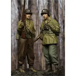 1/35 resin model WWII US infantry figurine white model military theme, unassembled and uncolored kit