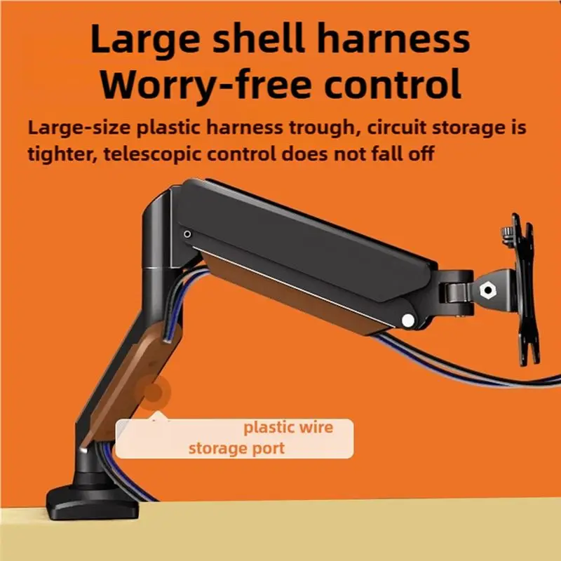 A05E-Computer Monitor Arm Adjustable Pneumatic Spring Monitor Stand Ergonomic Desk Mount Fits 17-32Inch Screens