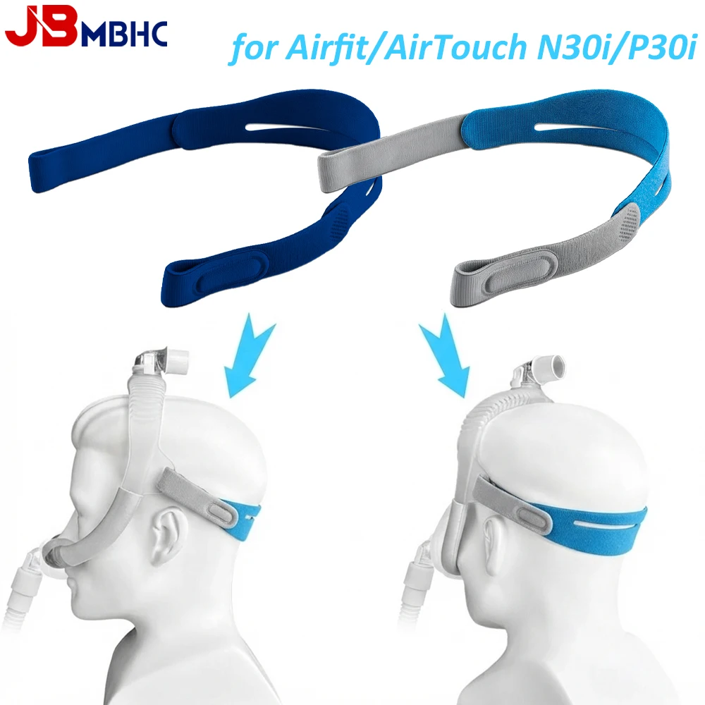 1/2 Packs Replacement Headgear for Airfit/AirTouch N30i/P30i, CPAP Mask Strap, Durable Soft Adjustable Enhanced Hook & Loop Tape