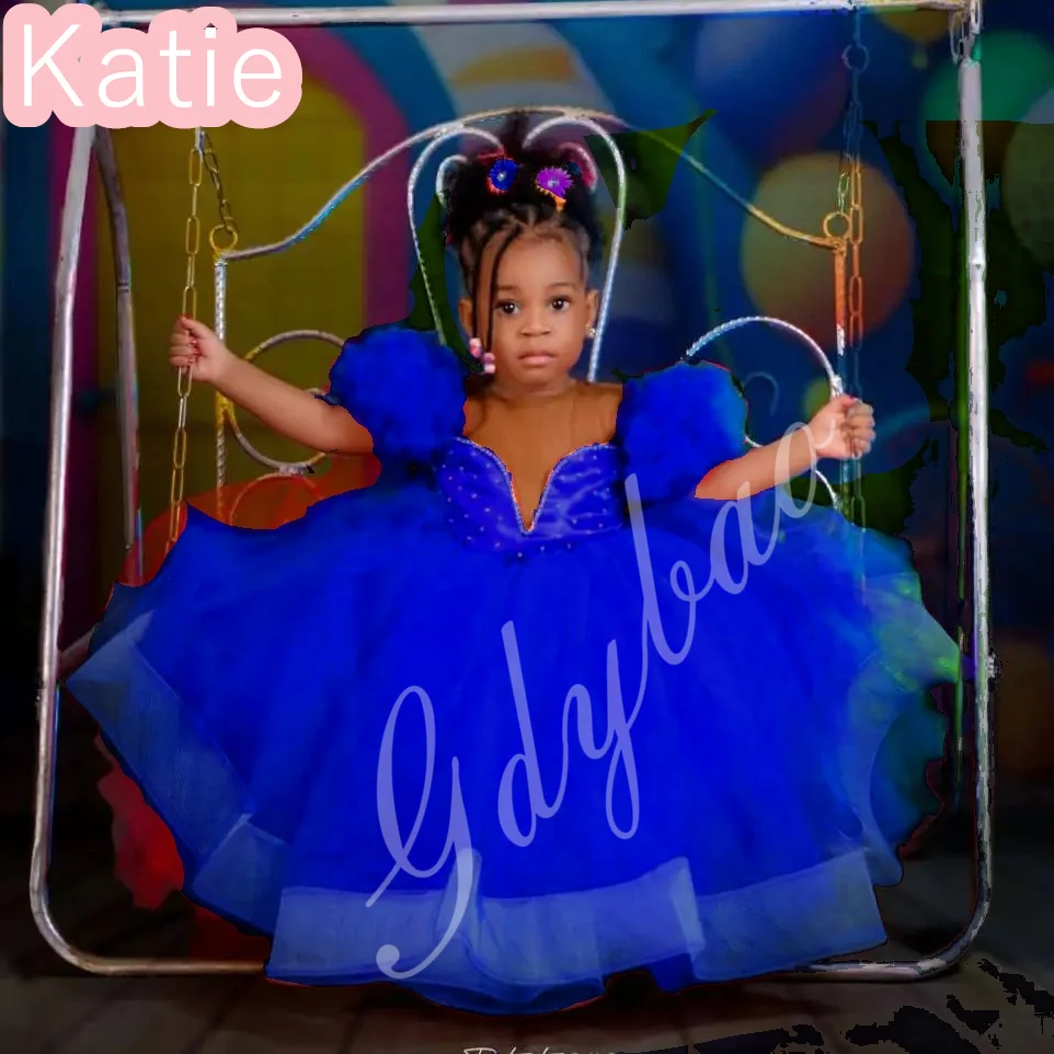 فستان فتاة الزهور الحمراء لحفلات الزفاف رقبة شفافة مطوي الكشكشة المتدرج تول الترتر فستاين سهرة/فساتين الحفلات أعياد ميلاد الأطفال فستان التواصل الأول