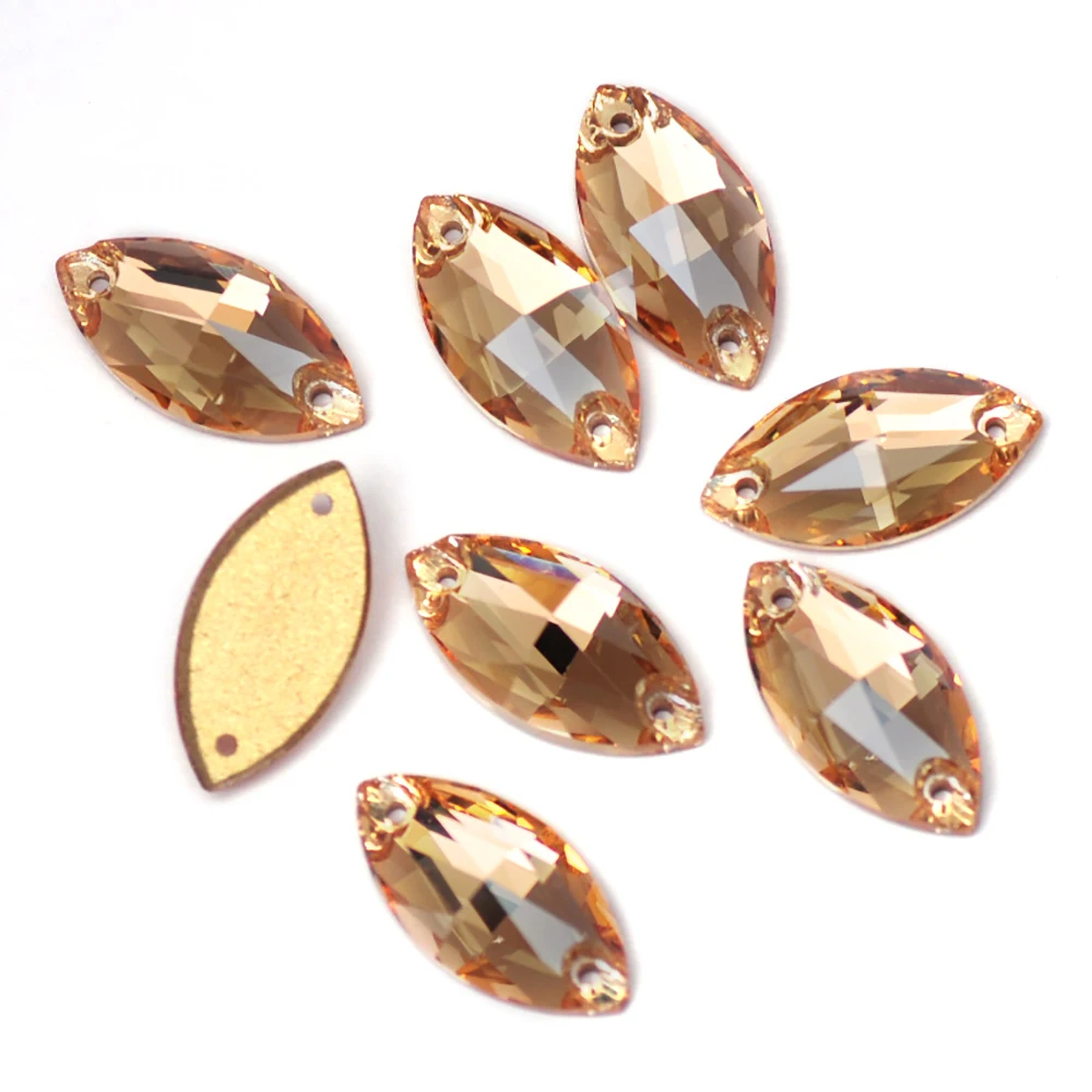 PUBRILEX Golden Shadow Mix, flache Rückseite, Super-Glitzer-Steine und Kristalle zum Aufnähen, DIY-Strass-Gold-Strasssteine zum Basteln – Detail 3