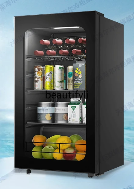 

92 liters fashion ice bar household living room tea cabinet beverage cabinet office refrigerated small refrigerator