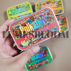 Polkadot Empty Storage Gummies Box Tinplate Cans 400mg Reuseable Flip Top Cover Metal Container Sticker Kit Customized