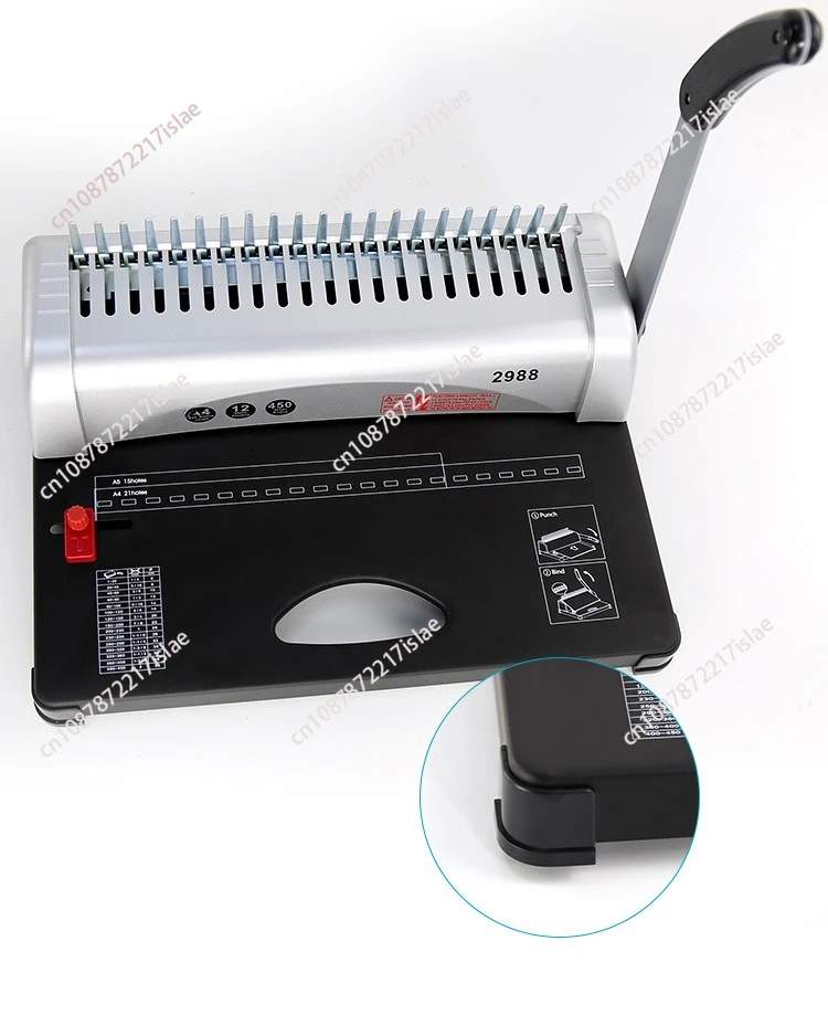 

Hole punching machine Manual rubber ring clip binding machine Document file Account book binding