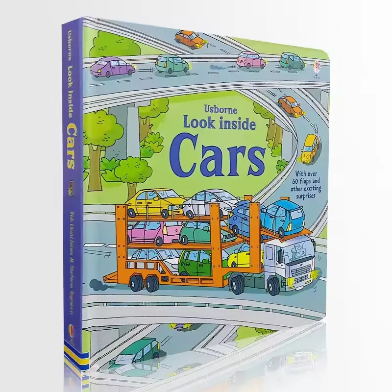 Usborne Look Inside Cars British Famous 3D Flip Flap Picture Book Kids Learning English Knowledge Collection Reading